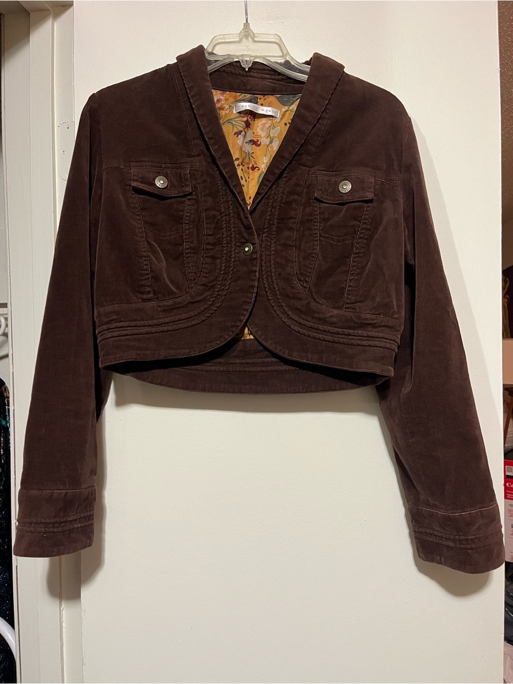 Coast to Coast Vintage Brown Corduroy Cropped Jacket - Women's